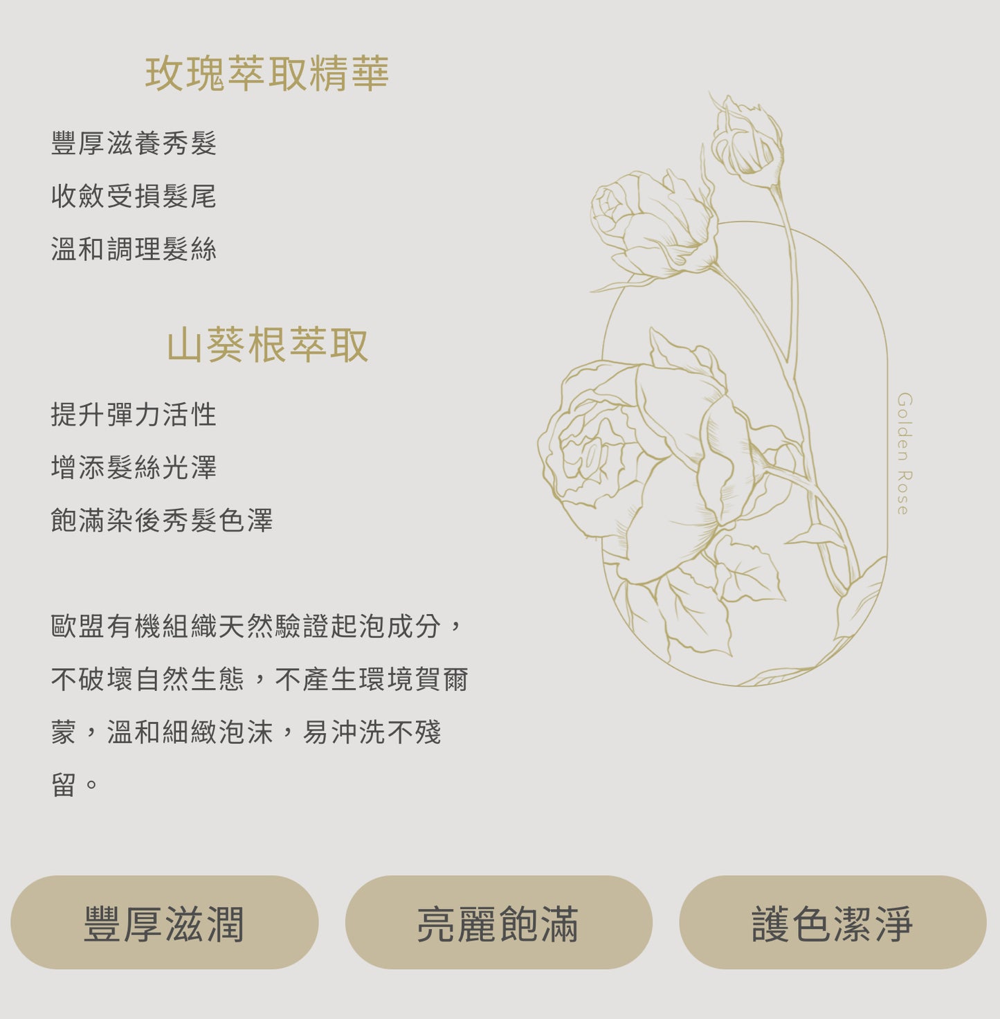 歐萊德 香檳玫瑰洗髮精 (補充包）O’right Golden Rose Shampoo Refill 600ml x 2